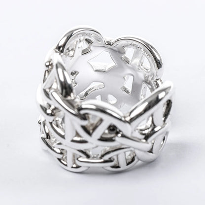 Hermes Chaîne d'Ancre Enchaînée Silver Ring, Size 54 EU