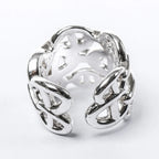 Hermes Chaîne d'Ancre Enchaînée Silver Ring, Size 54 EU