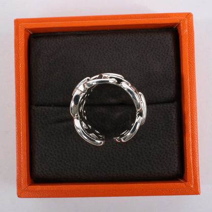 Hermes Chaîne d'Ancre Enchaînée Silver Ring, Size 54 EU