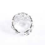 Hermes Chaîne d'Ancre Enchaînée Silver Ring, Size 54 EU