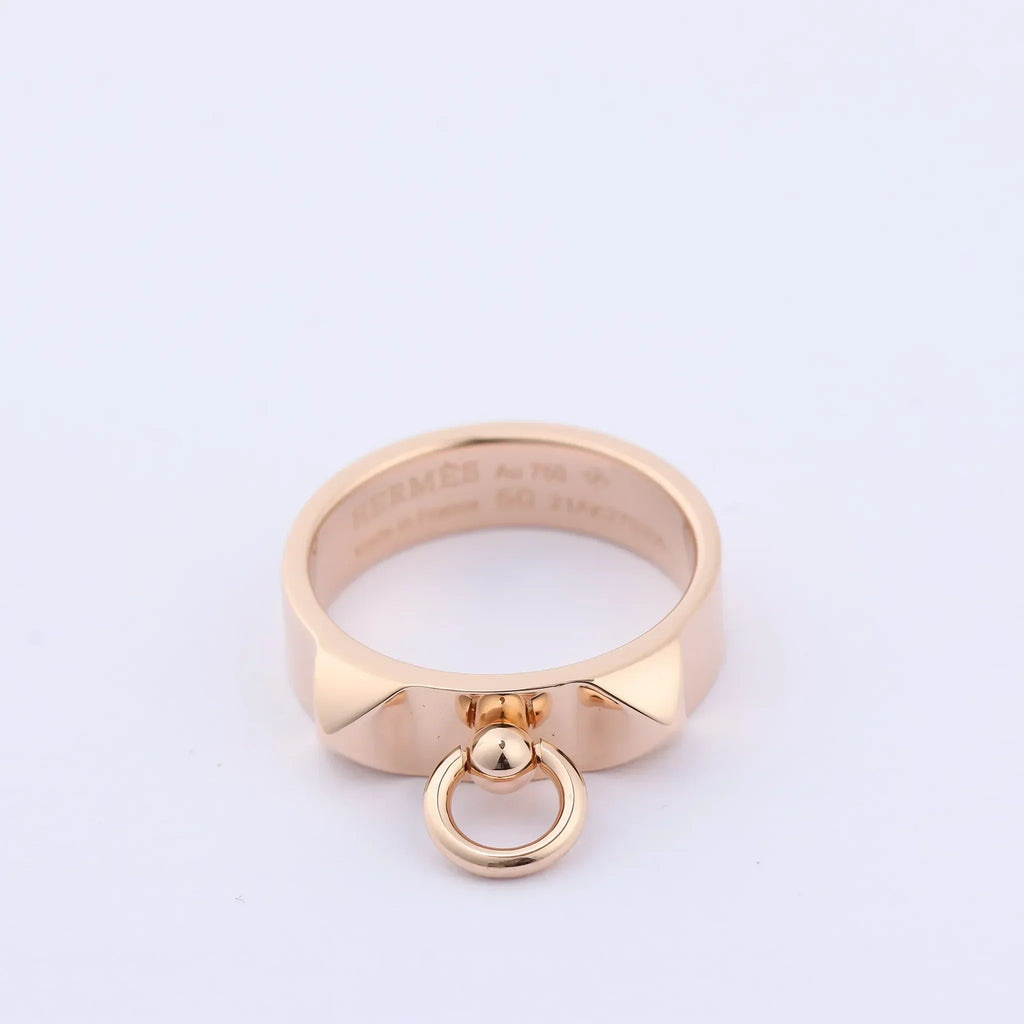 Hermes Collier de Chien Ring 750(PG) 6.5g 50 21AK270306
