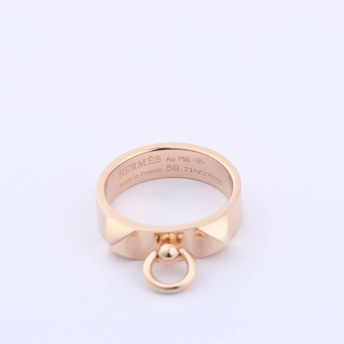 Hermes Collier de Chien Ring 750(PG) 6.5g 50 21AK270306