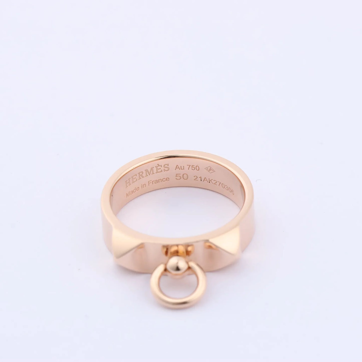 Hermes Collier de Chien Ring 750(PG) 6.5g 50 21AK270306