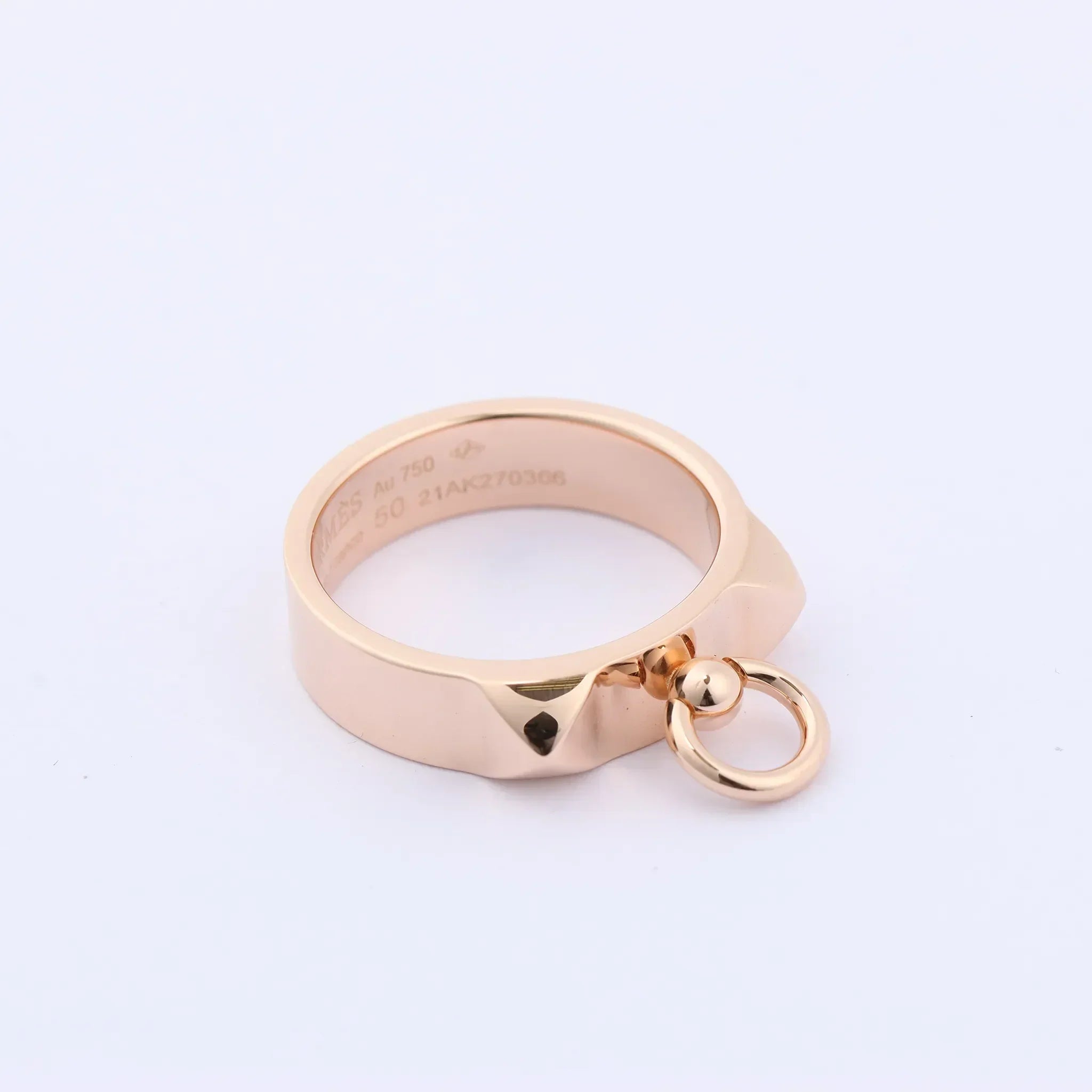 Hermes Collier de Chien Ring 750(PG) 6.5g 50 21AK270306