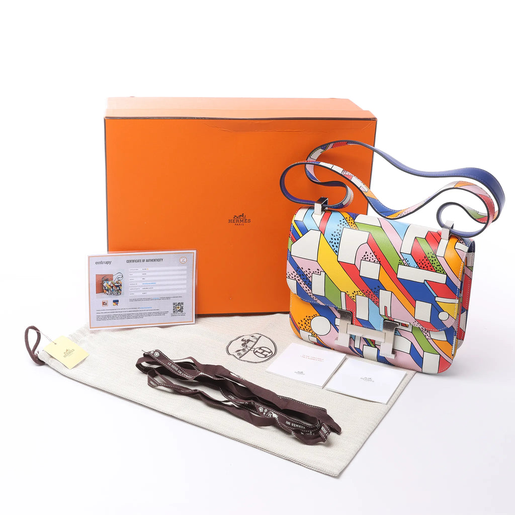 Hermes Constance 3 24 On A Summer Day Veau Swift Leather Crossbody Bag in Multicolor A:2017