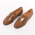 HERMES Constance Leather Loafer in Brown, Size 36 EU