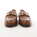 HERMES Constance Leather Loafer in Brown, Size 36 EU