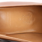 HERMES Constance Leather Loafer in Brown, Size 36 EU