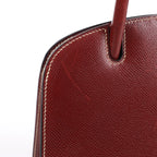 Hermès Dalvy MM Cushbell Leather Handbag in Brown Rouge □E: 2001