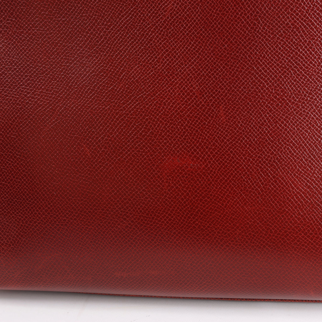 Hermès Dalvy MM Cushbell Leather Handbag in Brown Rouge □E: 2001