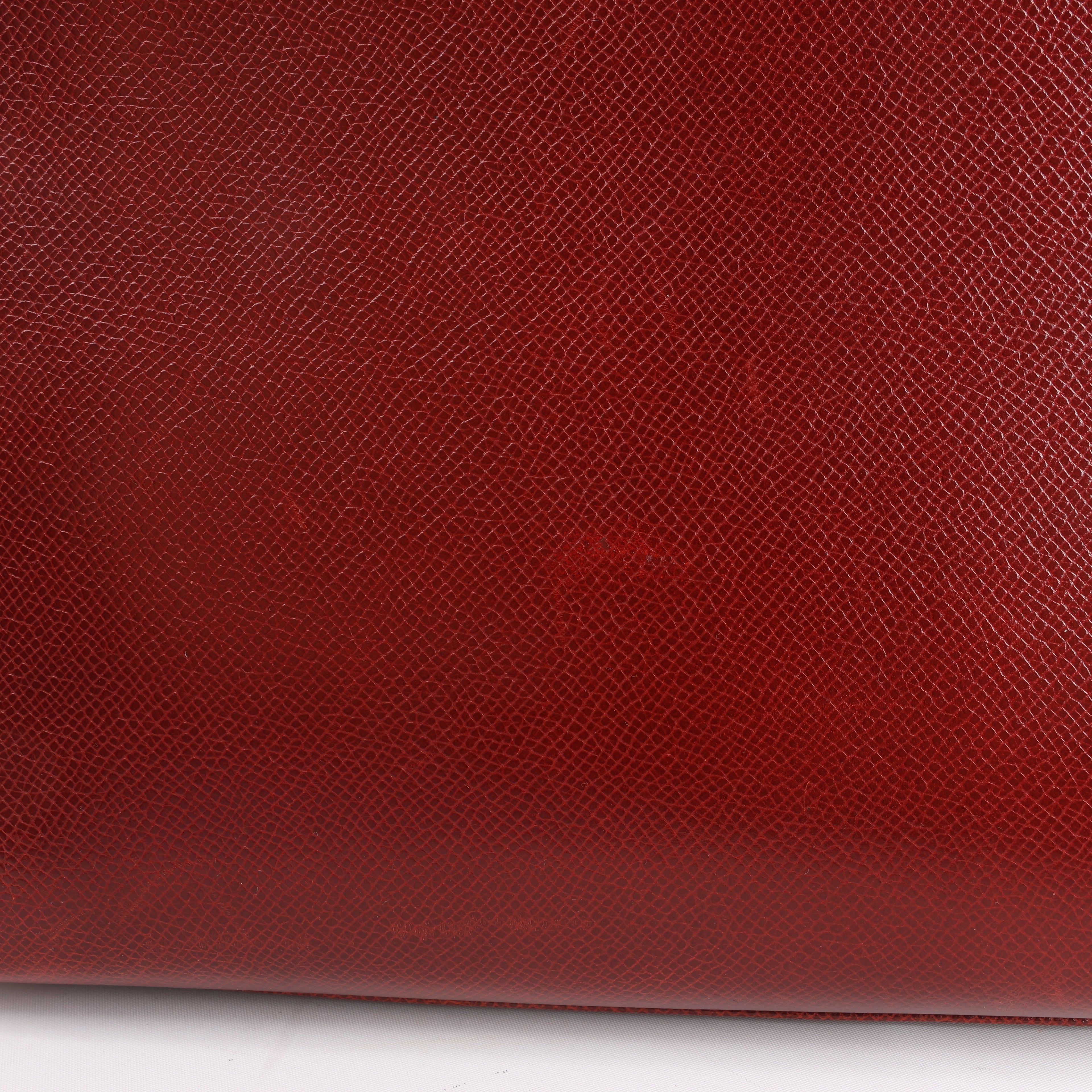 Hermès Dalvy MM Cushbell Leather Handbag in Brown Rouge □E: 2001