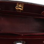 Hermès Dalvy MM Cushbell Leather Handbag in Brown Rouge □E: 2001