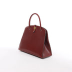 Hermès Dalvy MM Cushbell Leather Handbag in Brown Rouge □E: 2001