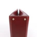Hermès Dalvy MM Cushbell Leather Handbag in Brown Rouge □E: 2001
