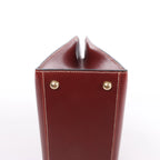 Hermès Dalvy MM Cushbell Leather Handbag in Brown Rouge □E: 2001