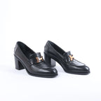Hermès Dauphin 70 Leather Loafers 38 Ladies' in Black Constance 231041Z