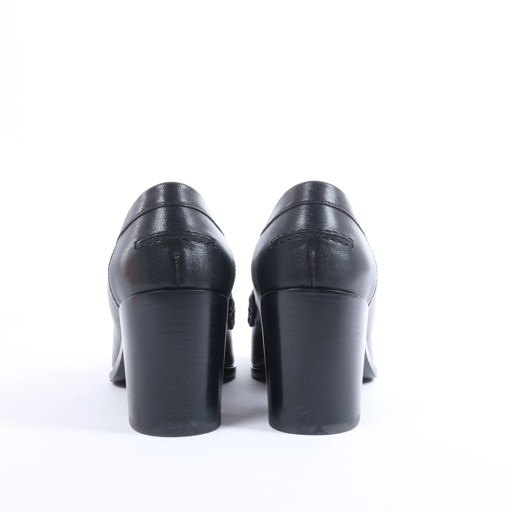 Mocasín HERMES Constance de Cuero en Marrón, Talla 36 UE
