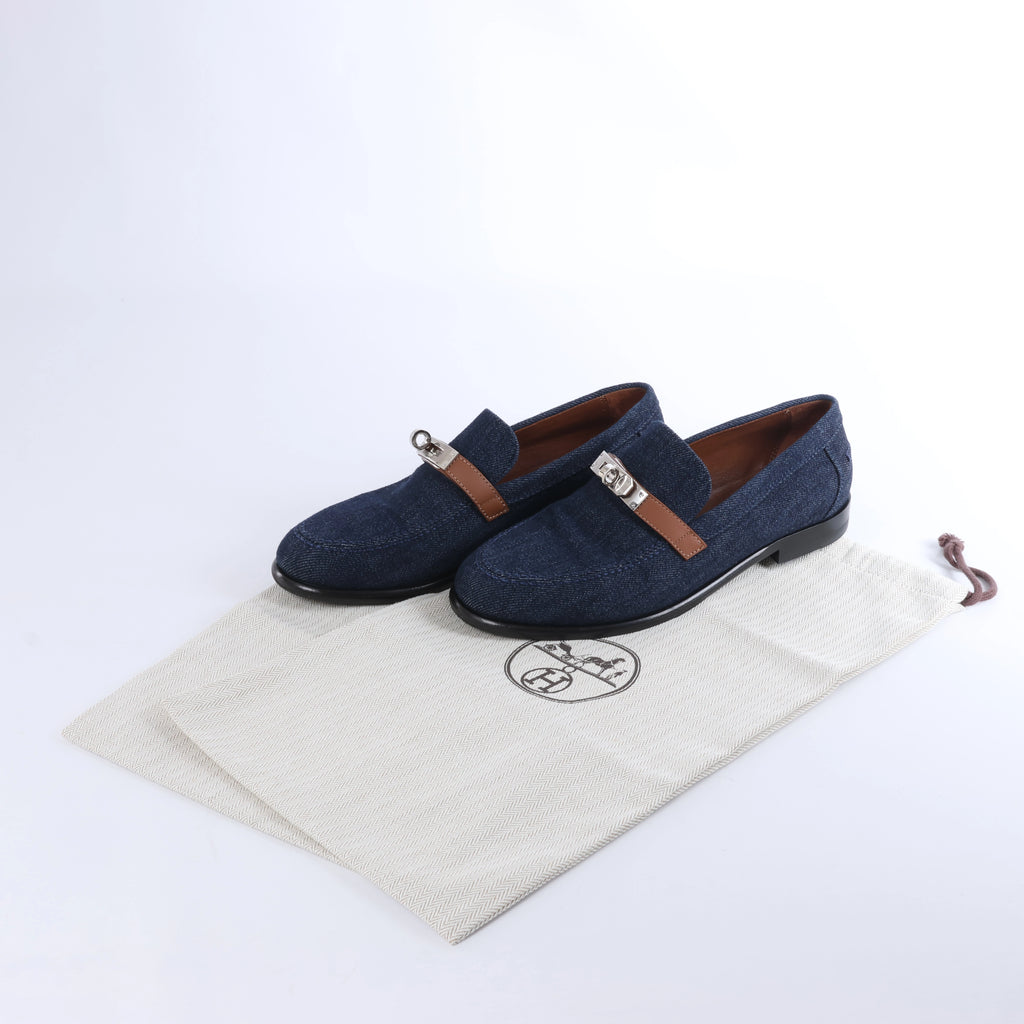 Mocasín de piel Kelly de HERMES en marrón, talla 37 UE