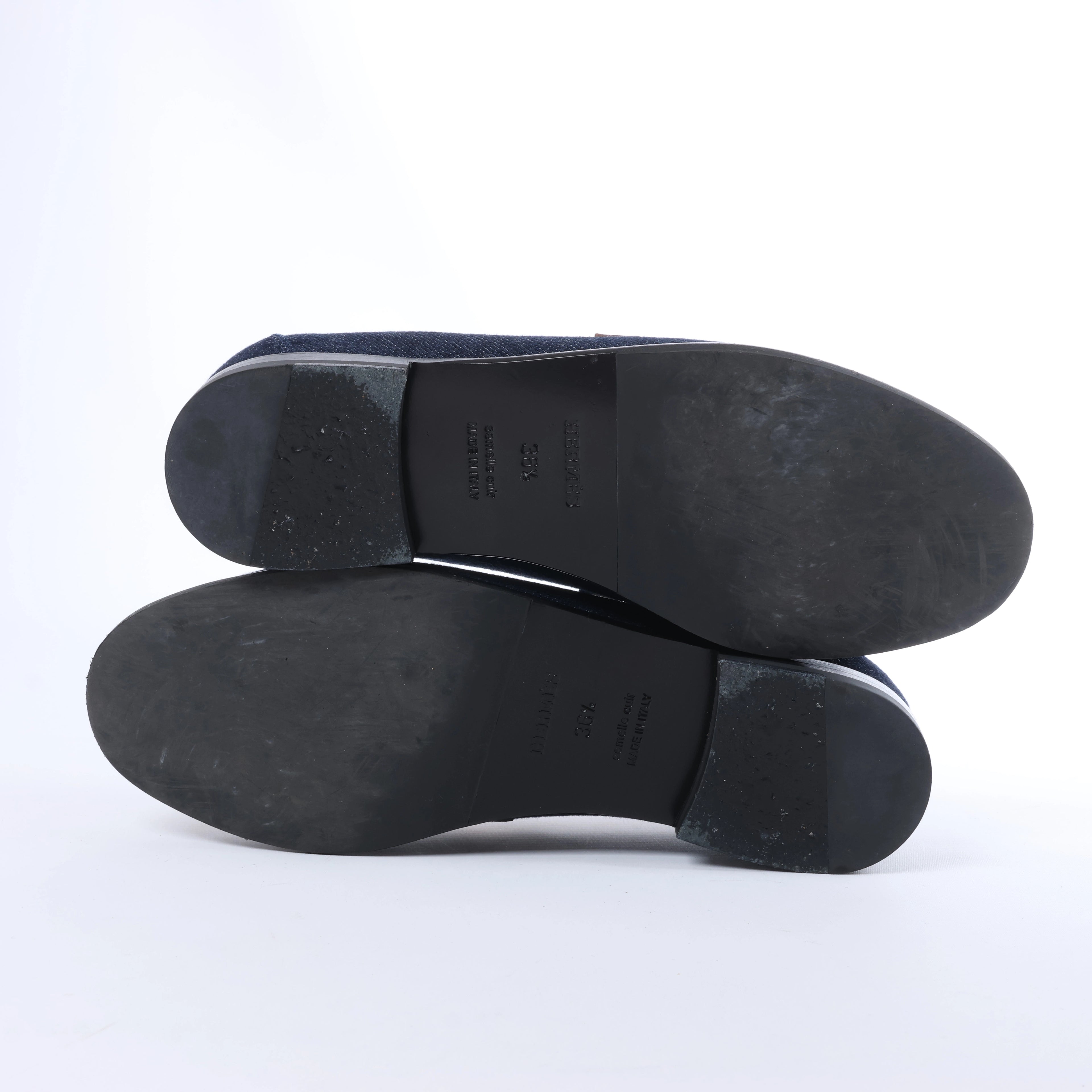 Mocasín de piel Kelly de HERMES en marrón, talla 37 UE