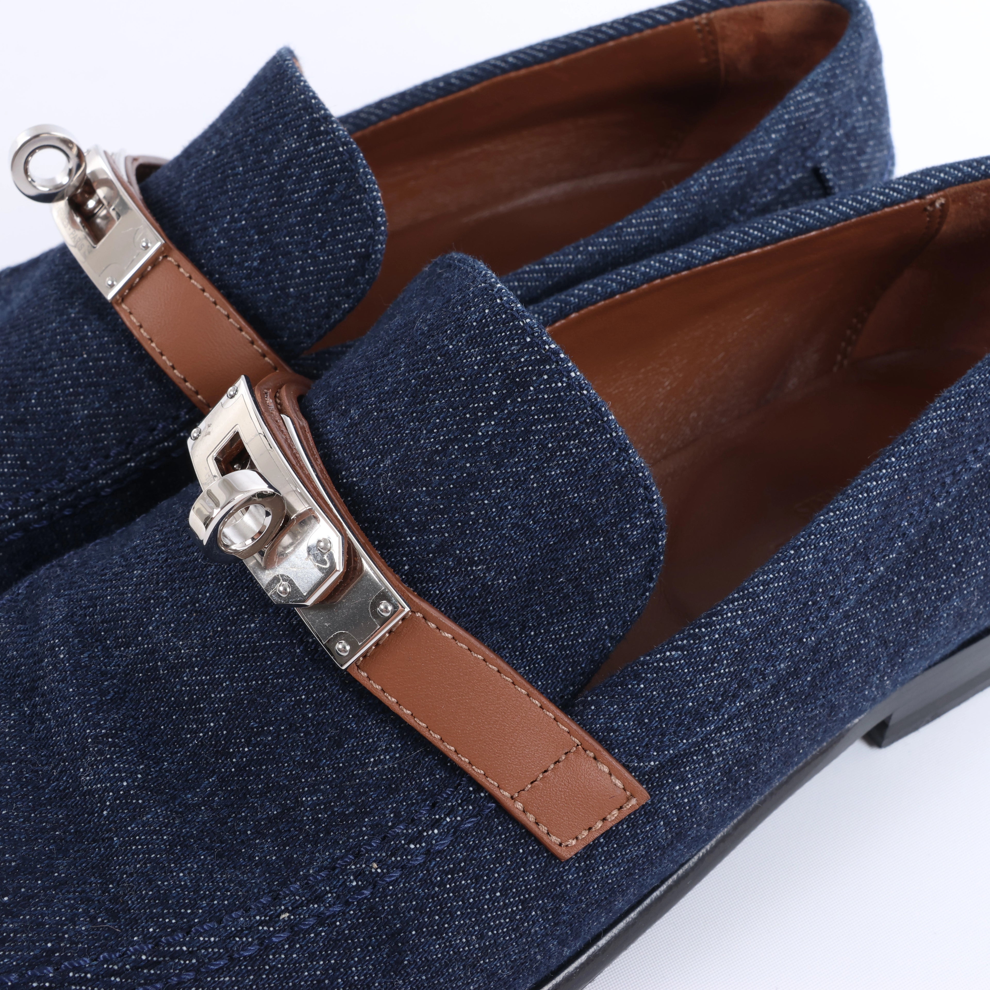 Mocasín de piel Kelly de HERMES en marrón, talla 37 UE