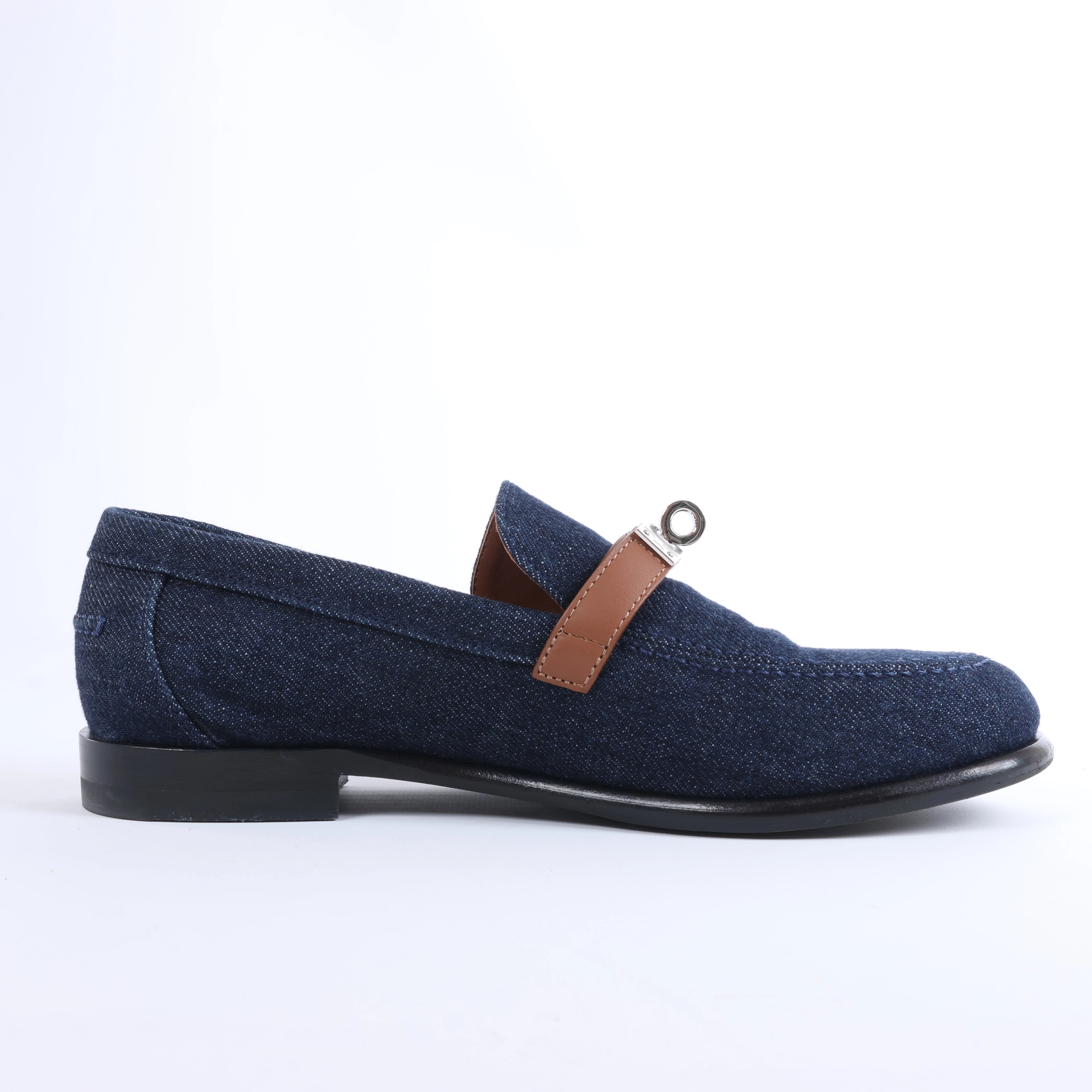 Mocasín de piel Kelly de HERMES en marrón, talla 37 UE