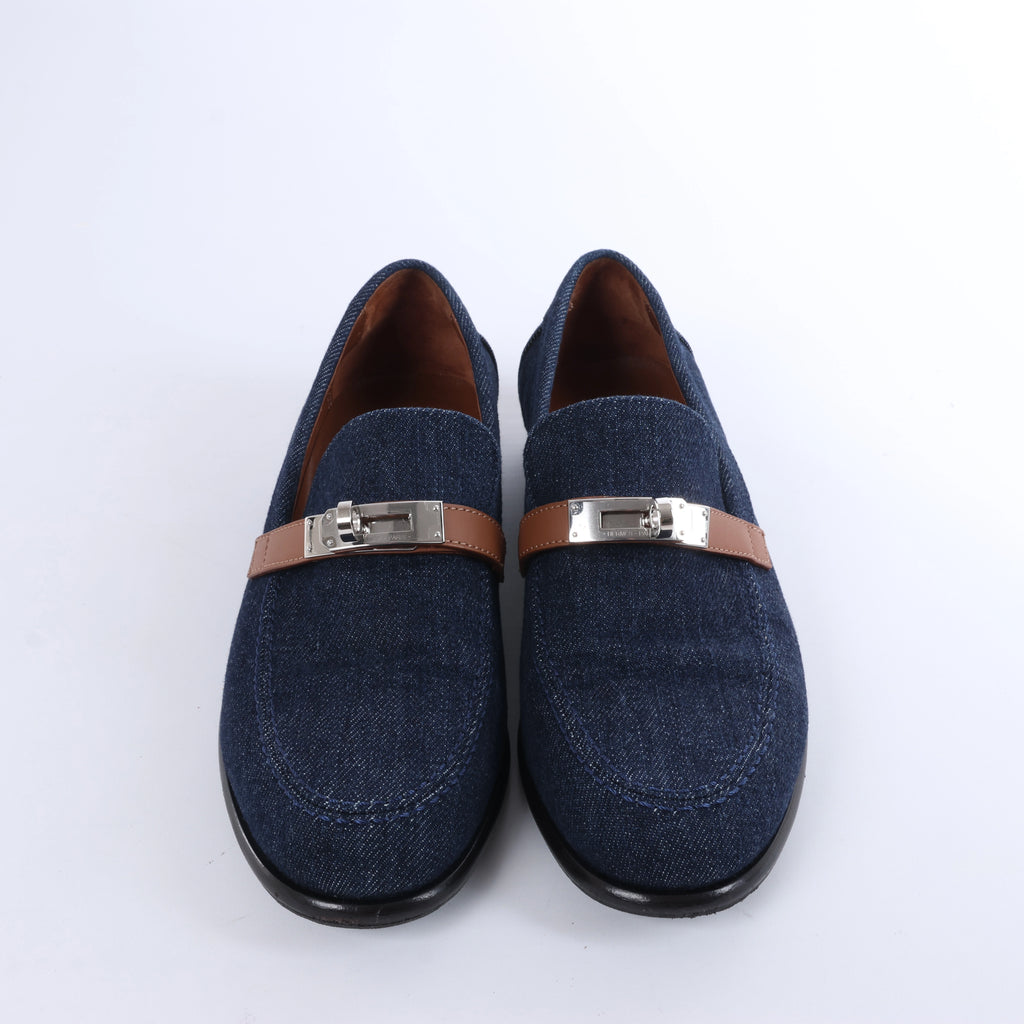 Mocasín de piel Kelly de HERMES en marrón, talla 37 UE