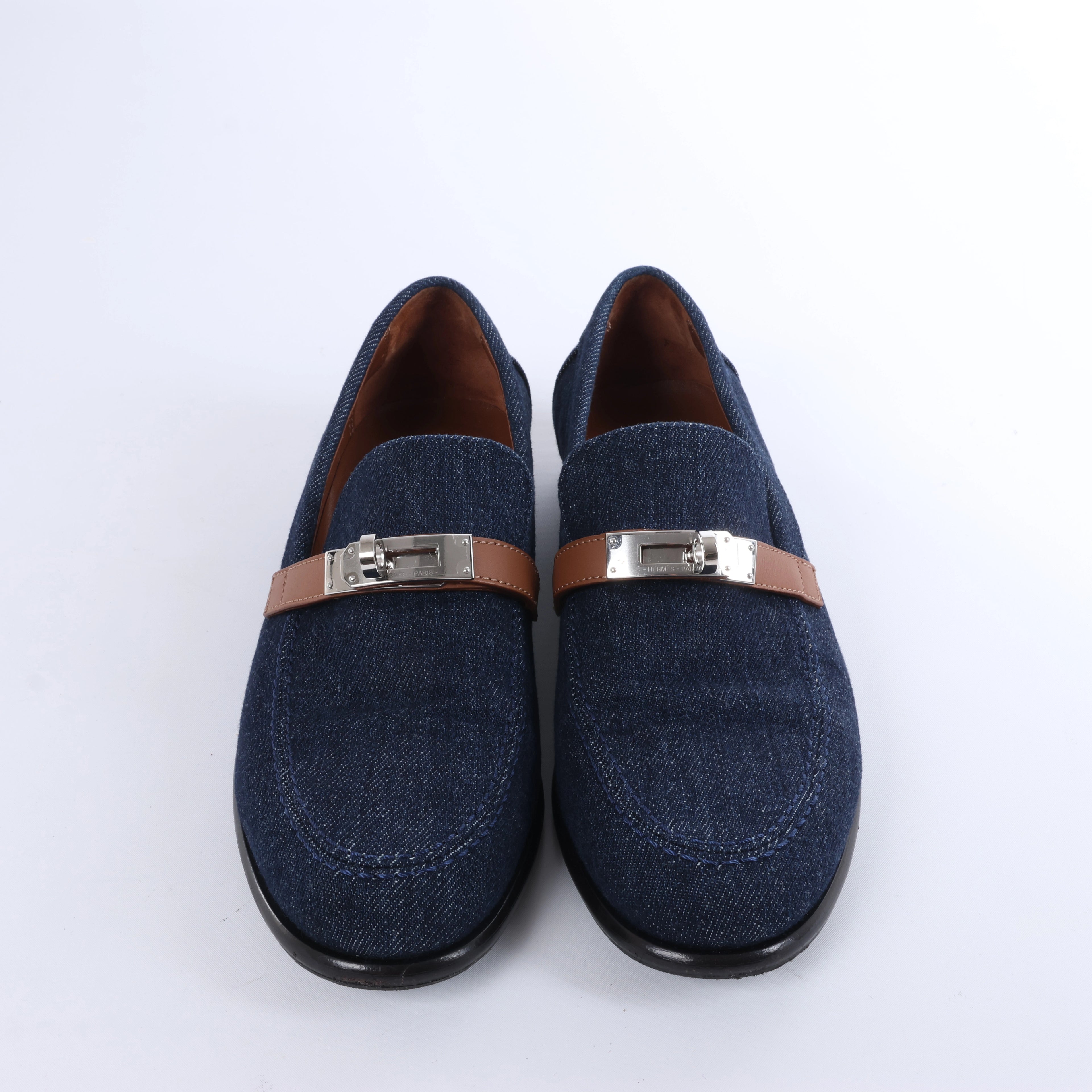 Mocasín de piel Kelly de HERMES en marrón, talla 37 UE