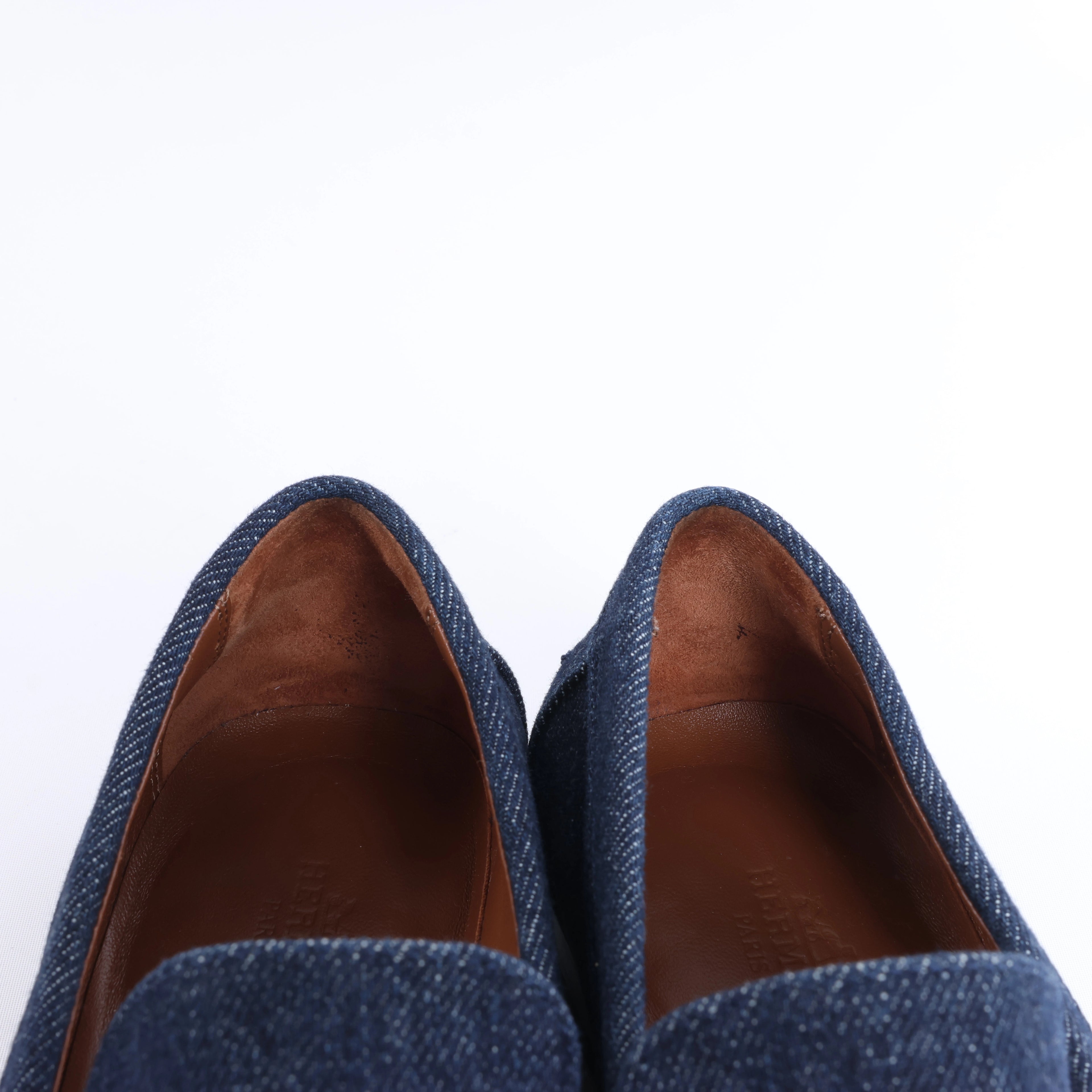 Mocasín de piel Kelly de HERMES en marrón, talla 37 UE