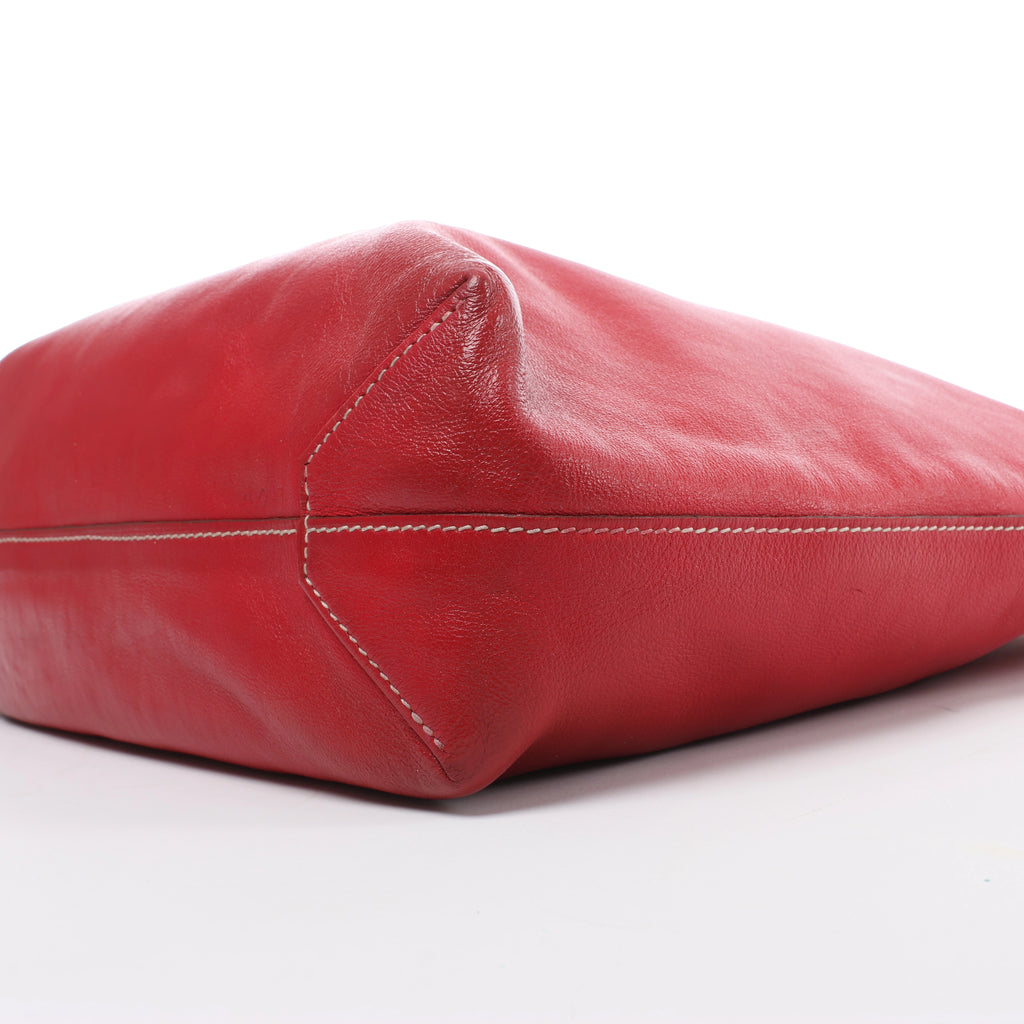 Bolso de hombro HERMES Double Sense 28 Veau Swift en Sanguine x Rose Jaipur □R: 2014