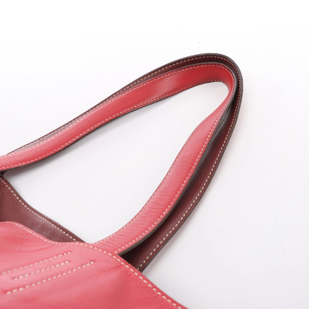 Bolso de hombro HERMES Double Sense 28 Veau Swift en Sanguine x Rose Jaipur □R: 2014
