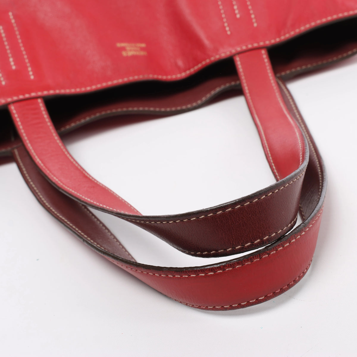 Bolso de hombro HERMES Double Sense 28 Veau Swift en Sanguine x Rose Jaipur □R: 2014