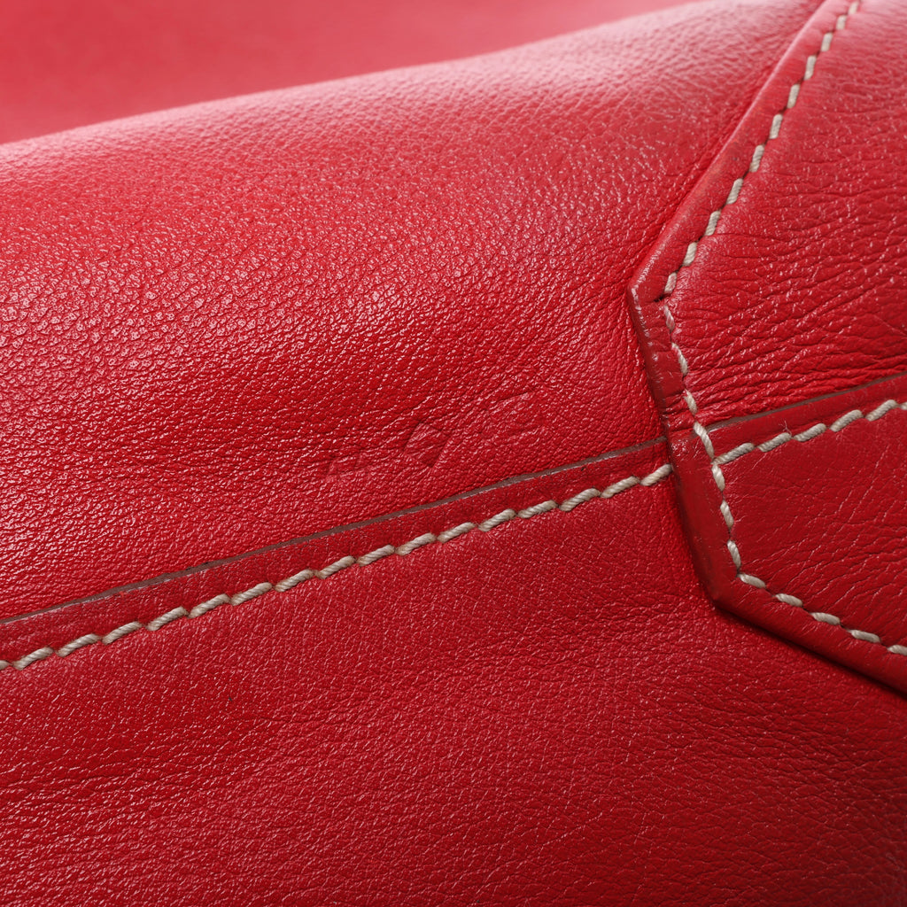 Bolso de hombro HERMES Double Sense 28 Veau Swift en Sanguine x Rose Jaipur □R: 2014