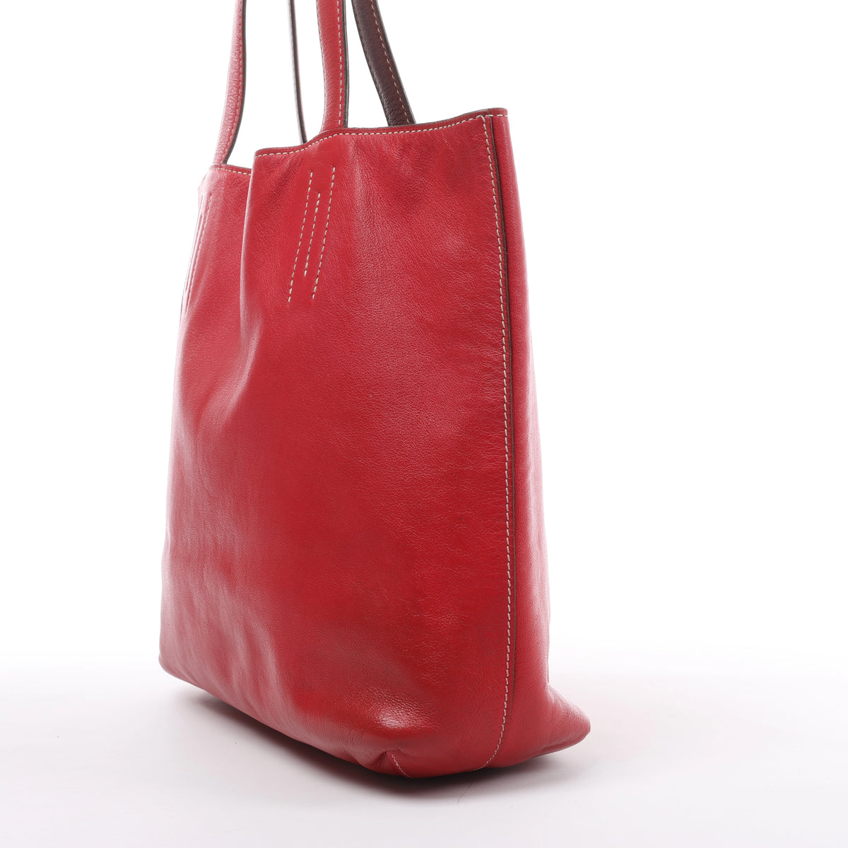 Bolso de hombro HERMES Double Sense 28 Veau Swift en Sanguine x Rose Jaipur □R: 2014