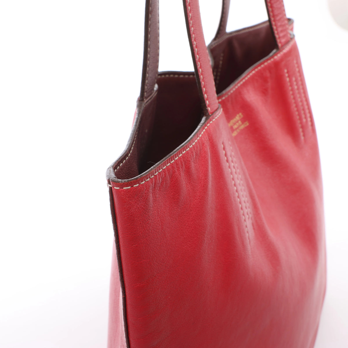 Bolso de hombro HERMES Double Sense 28 Veau Swift en Sanguine x Rose Jaipur □R: 2014