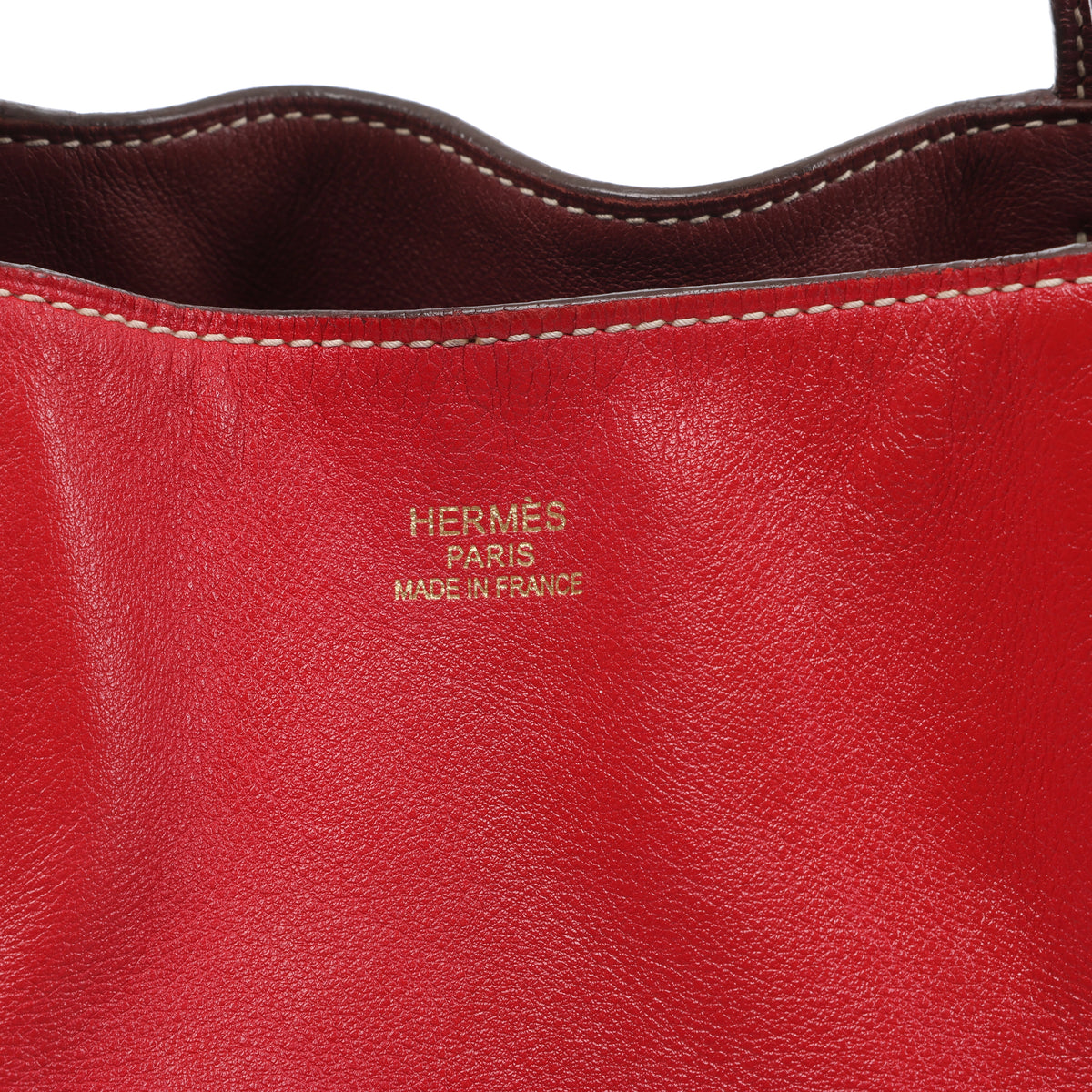 Bolso de hombro HERMES Double Sense 28 Veau Swift en Sanguine x Rose Jaipur □R: 2014