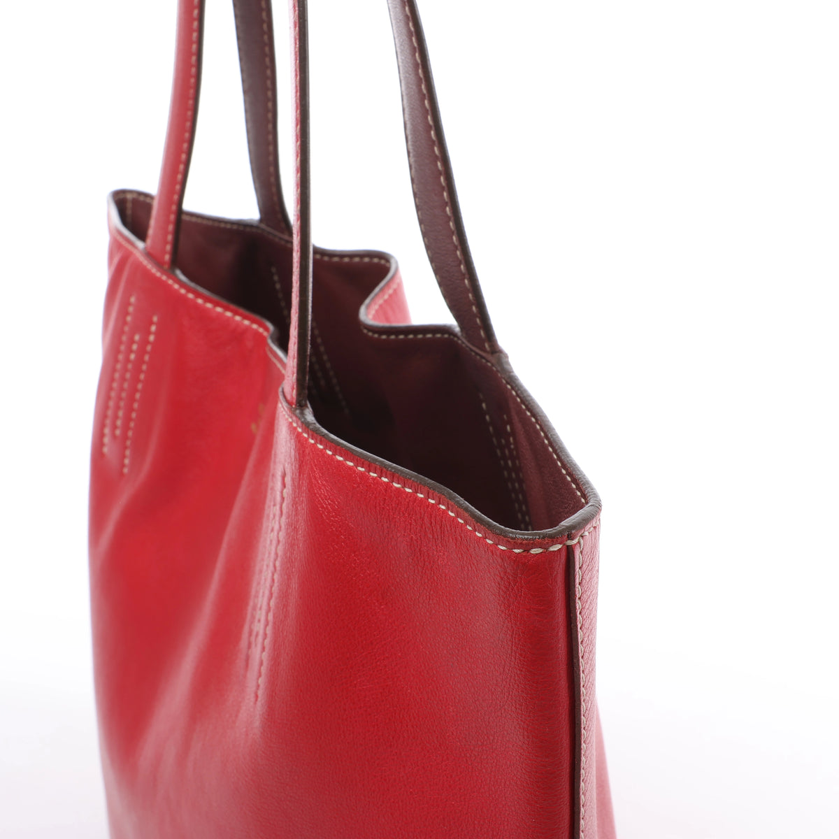 Bolso de hombro HERMES Double Sense 28 Veau Swift en Sanguine x Rose Jaipur □R: 2014