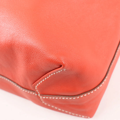 HERMES Double Sense 28 Veau Swift Schultertasche in Sanguine x Rose Jaipur □R: 2014