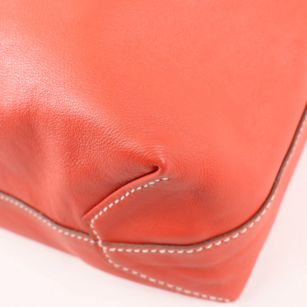 HERMES Double Sense 28  Veau Swift Shoulder Bag in Sanguine x Rose Jaipur □R: 2014