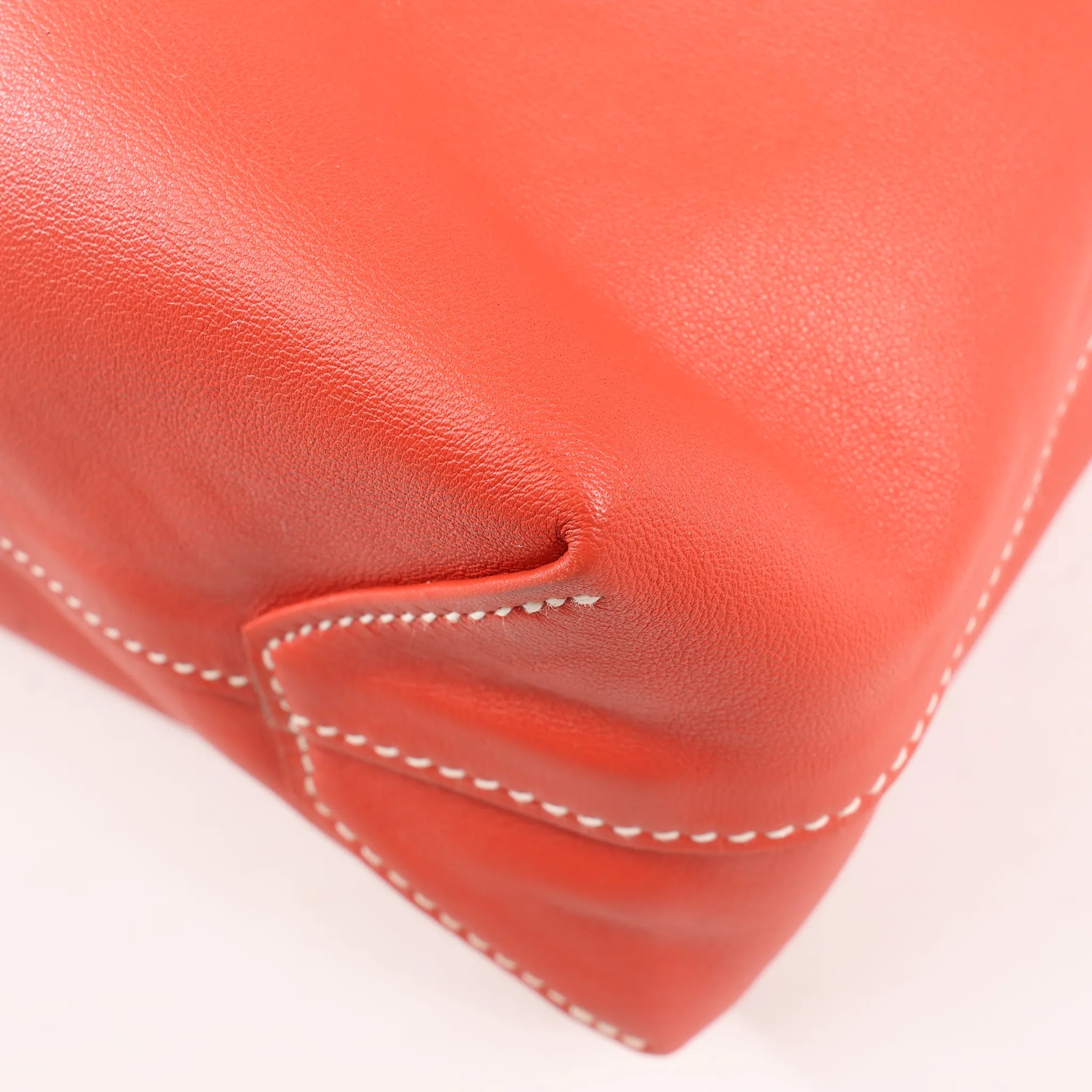 HERMES Double Sense 28  Veau Swift Shoulder Bag in Sanguine x Rose Jaipur □R: 2014