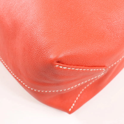 HERMES Double Sense 28  Veau Swift Shoulder Bag in Sanguine x Rose Jaipur □R: 2014