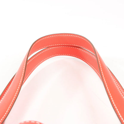 HERMES Double Sense 28 Veau Swift Schultertasche in Sanguine x Rose Jaipur □R: 2014