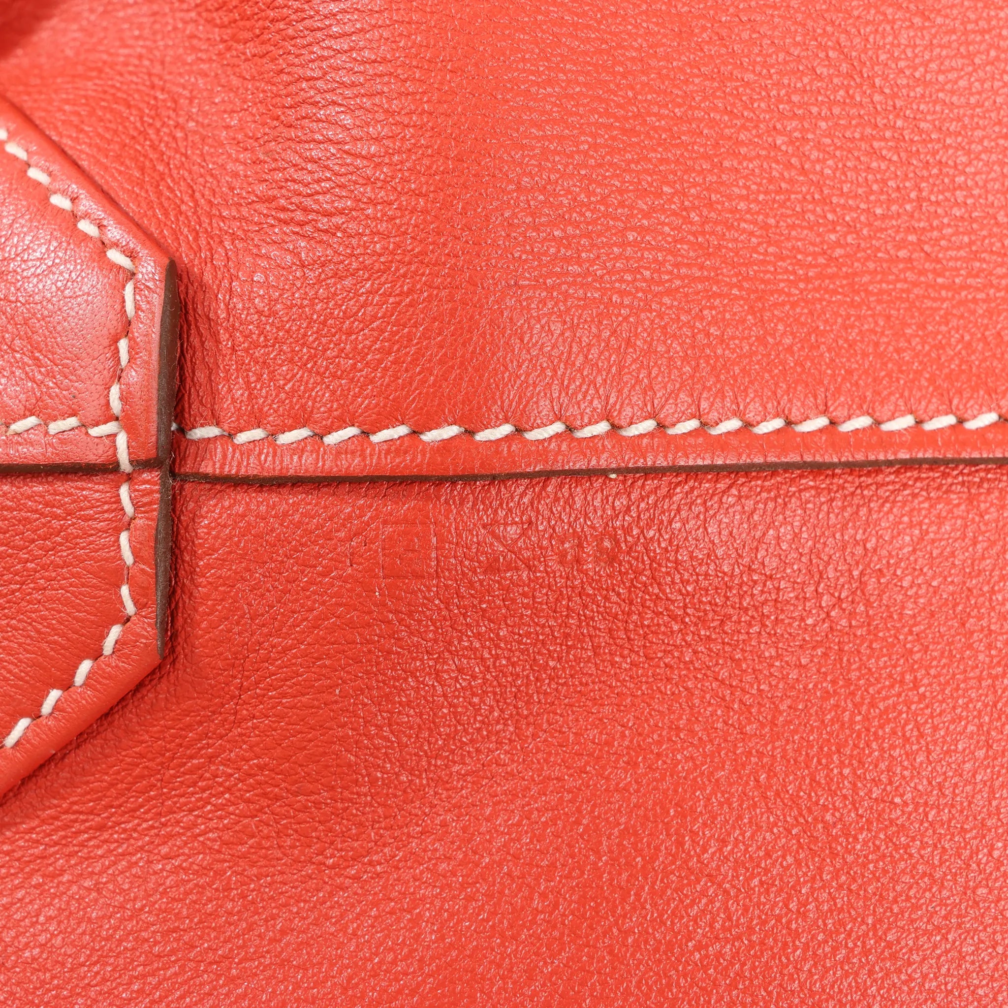HERMES Double Sense 28  Veau Swift Shoulder Bag in Sanguine x Rose Jaipur □R: 2014