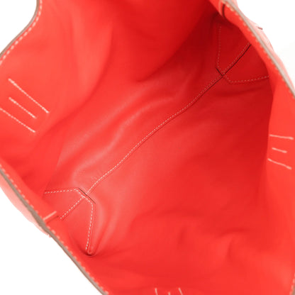 HERMES Double Sense 28 Veau Swift Schultertasche in Sanguine x Rose Jaipur □R: 2014