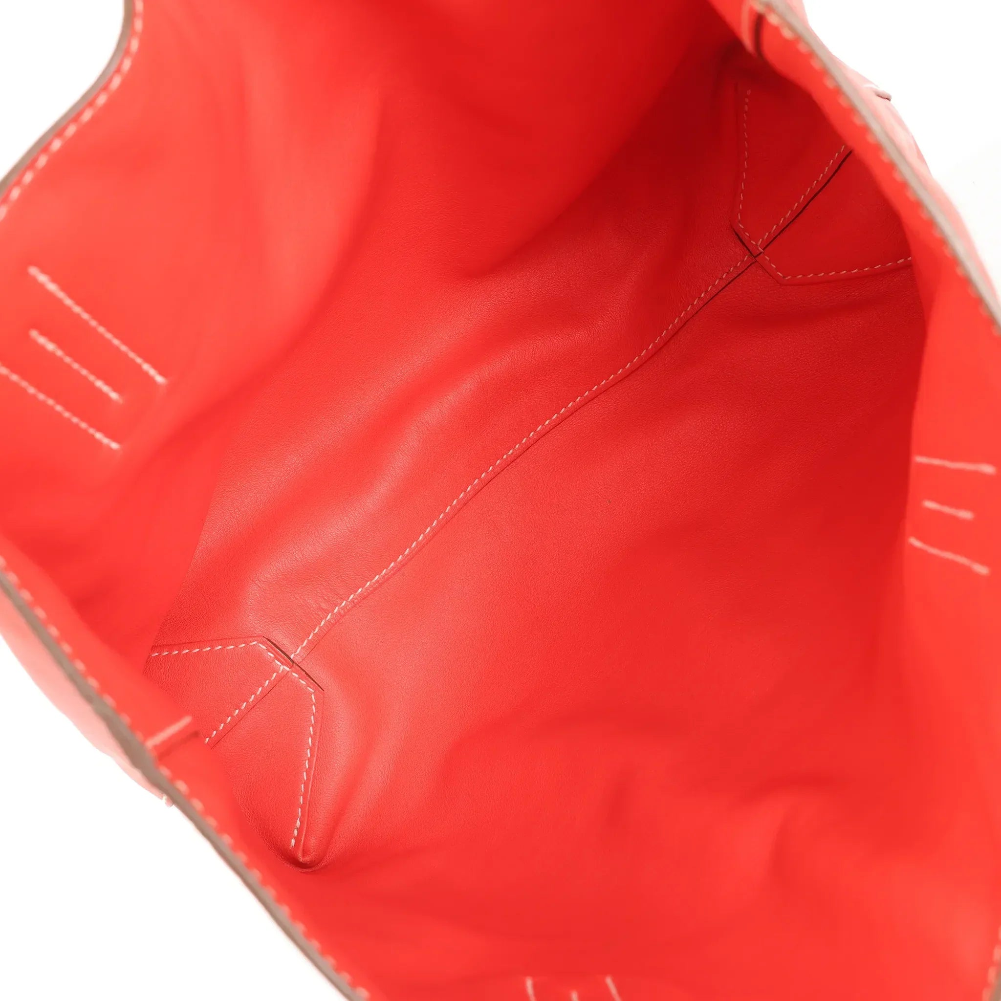 HERMES Double Sense 28  Veau Swift Shoulder Bag in Sanguine x Rose Jaipur □R: 2014