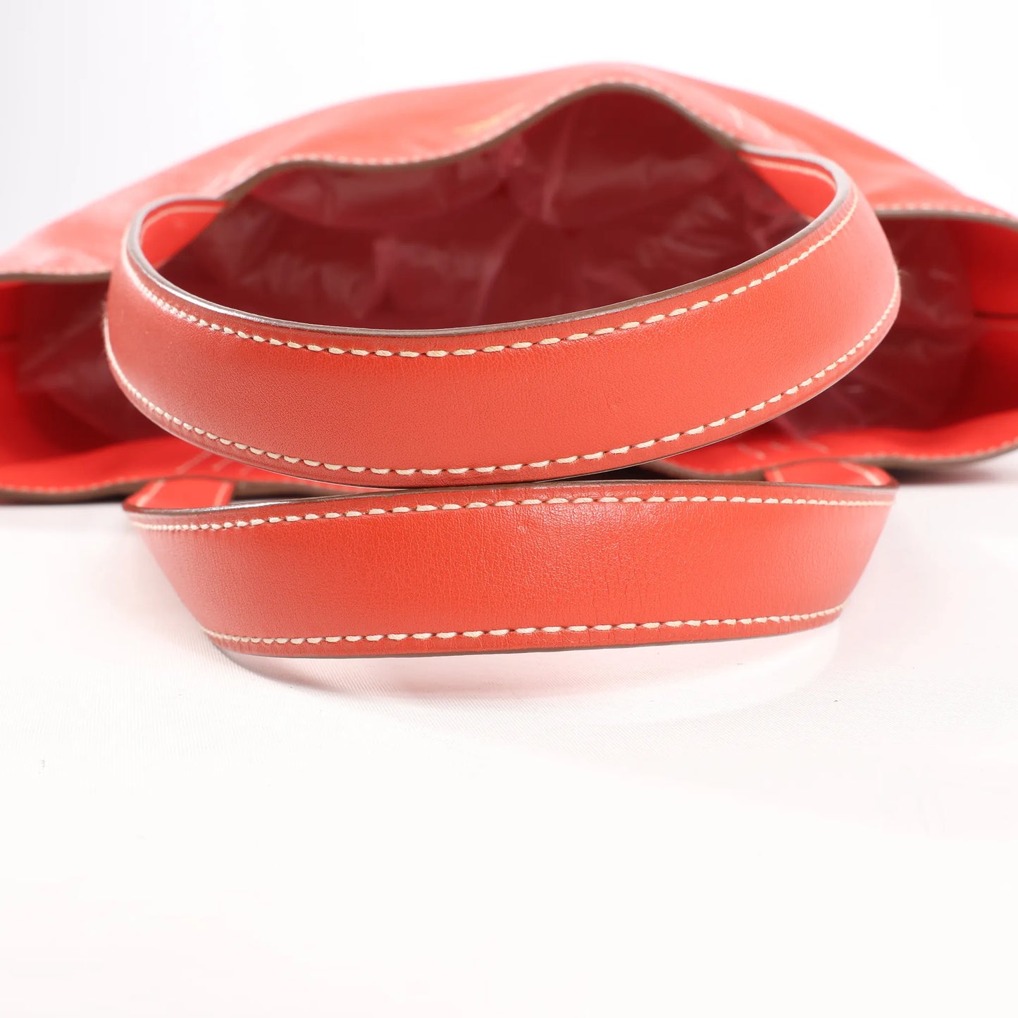 HERMES Double Sense 28 Veau Swift Schultertasche in Sanguine x Rose Jaipur □R: 2014