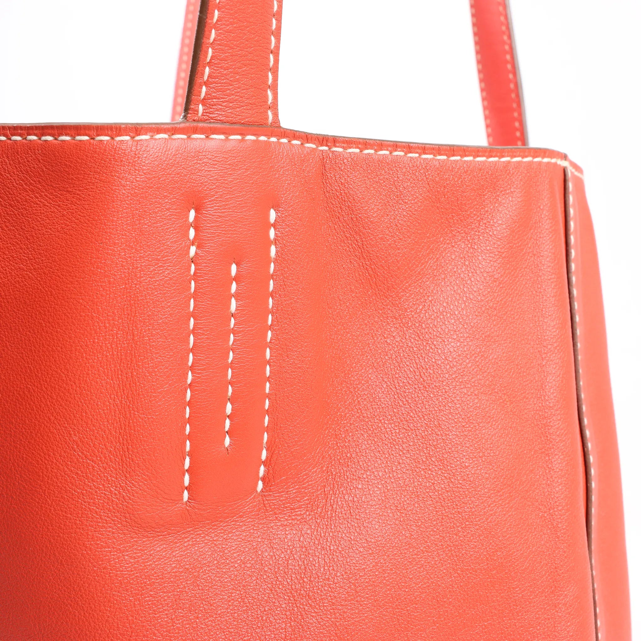 HERMES Double Sense 28  Veau Swift Shoulder Bag in Sanguine x Rose Jaipur □R: 2014