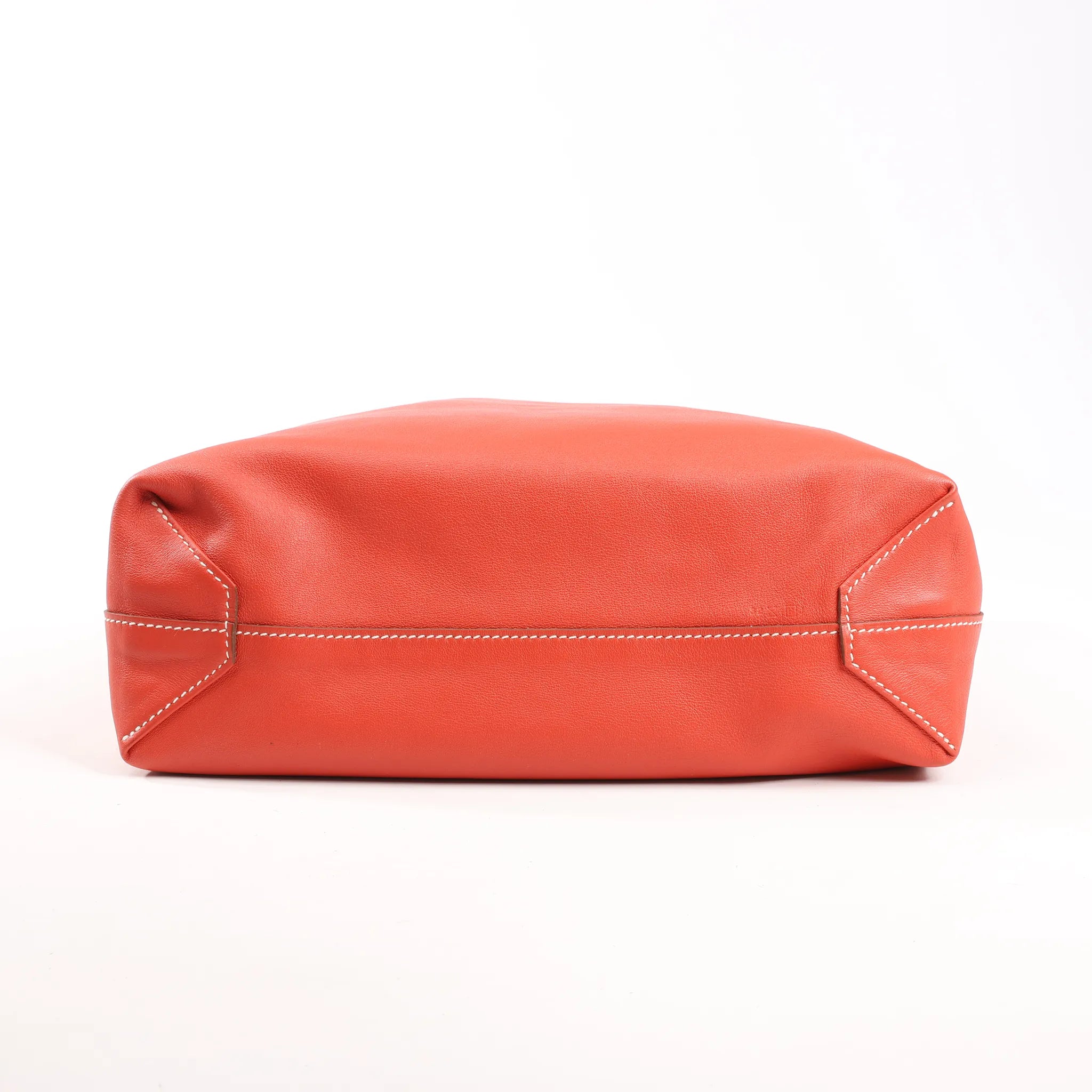 HERMES Double Sense 28  Veau Swift Shoulder Bag in Sanguine x Rose Jaipur □R: 2014