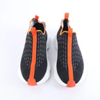 Hermès Eclair Fabric Sneakers in Black x Orange 221892Z, Size EU 43
