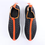 Hermès Eclair Fabric Sneakers in Black x Orange 221892Z, Size EU 43