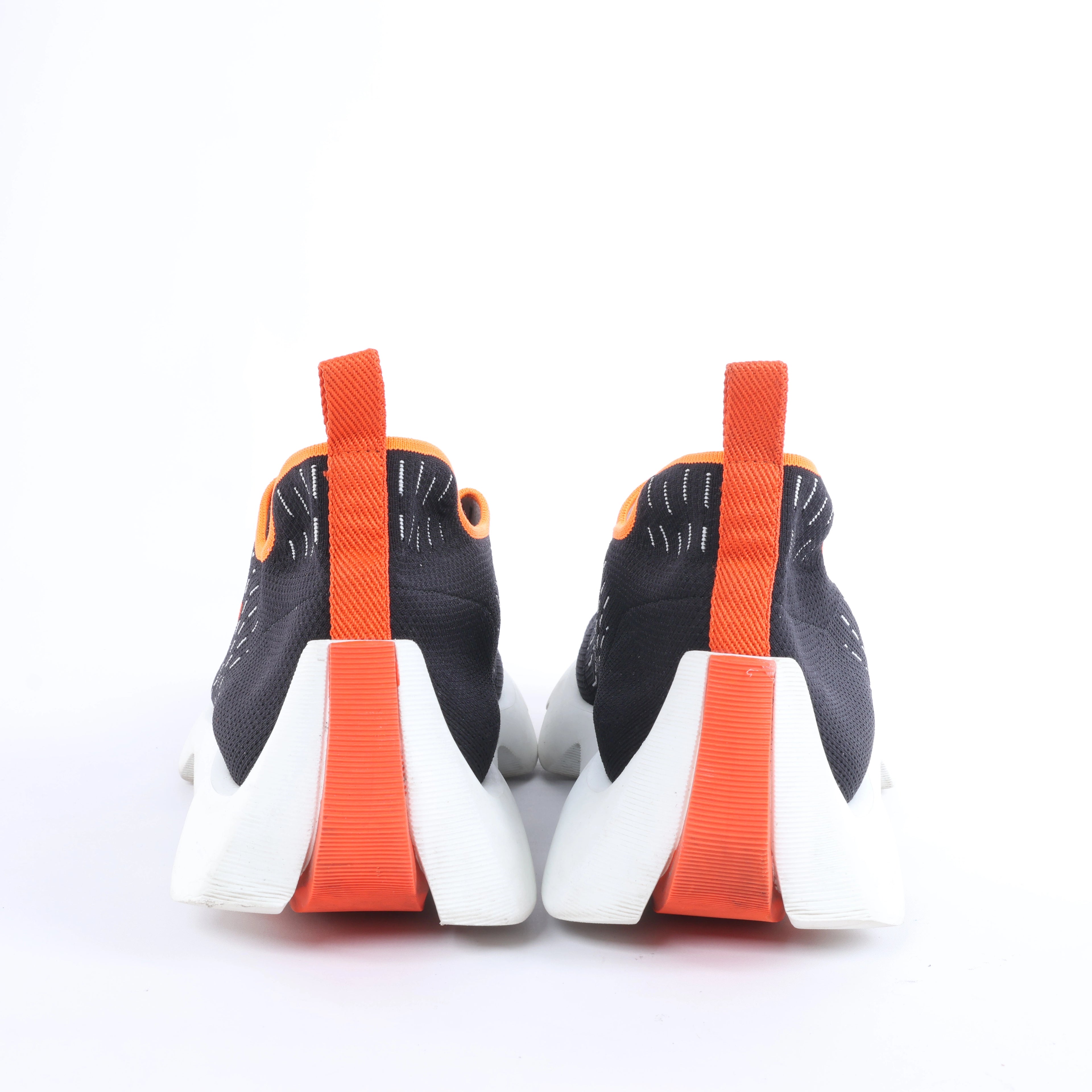 Hermès Eclair Fabric Sneakers in Black x Orange 221892Z, Size EU 43